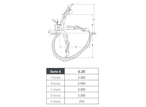 Brat Excavator Femac Serie 6 (tractoare 75-110 Cp) de vanzare
